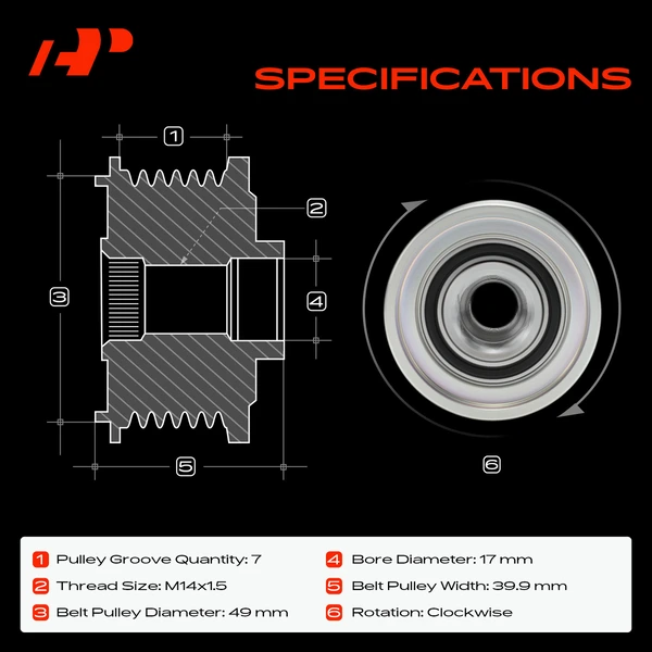 Alternator Freewheel Clutch for BMW X1 2013-2015 Z4 120i 135i 335i 335i xDrive