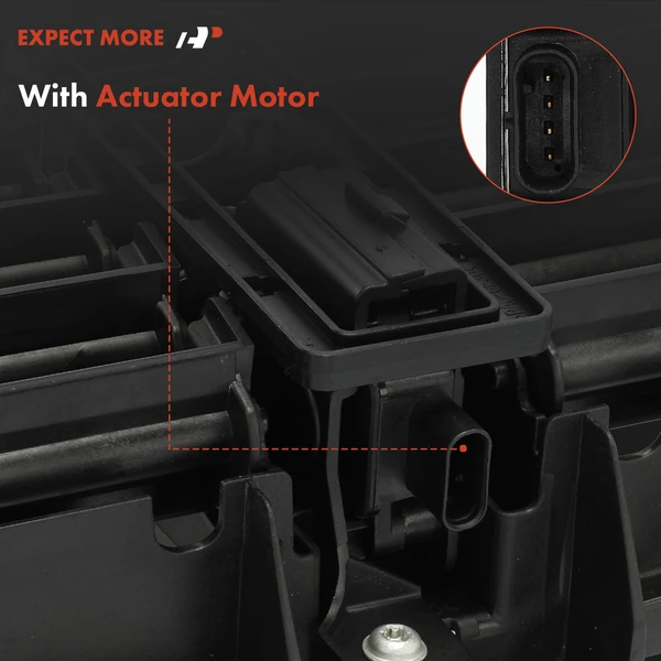 Active Grille Shutter with Actuator Assembly for Dodge Dart 2013-2016