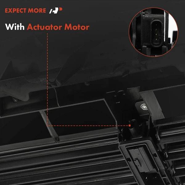 Active Grille Shutter with Actuator Assembly for Ram 1500 2013-2018 1500 Classic