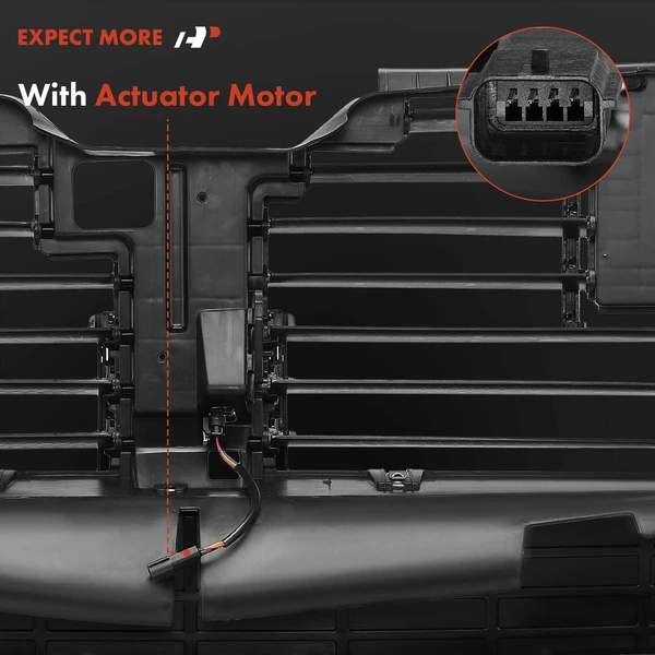 Active Grille Shutter with Motor Assembly for Lincoln MKX 2016-2018