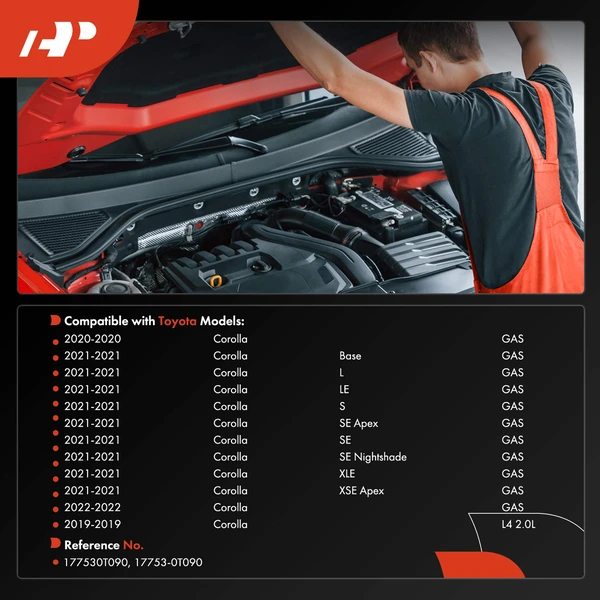 Air Cleaner Intake Inlet Duct for Toyota Corolla 2019-2022 1.8L 2.0L