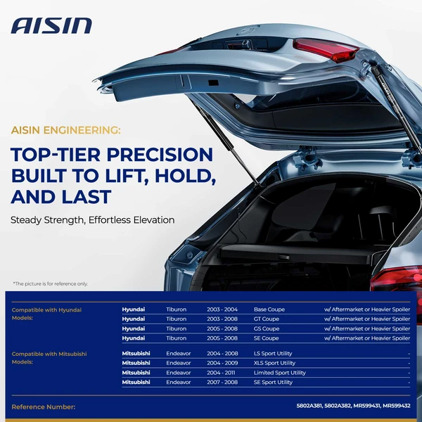 AISIN GASAZ-00912 2 Pcs Rear Tailgate Lift Support Strut for 2004-2011 Mitsubishi Endeavor