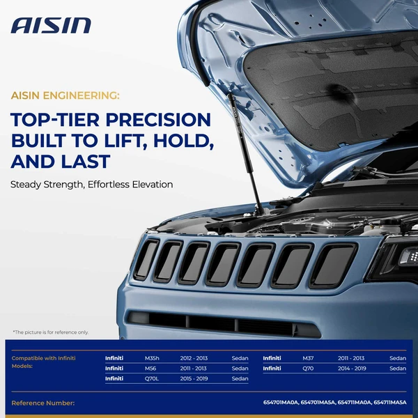 AISIN GASN-00941 2 Pcs Hood Lift Support Strut for 2011-2013 INFINITI M56