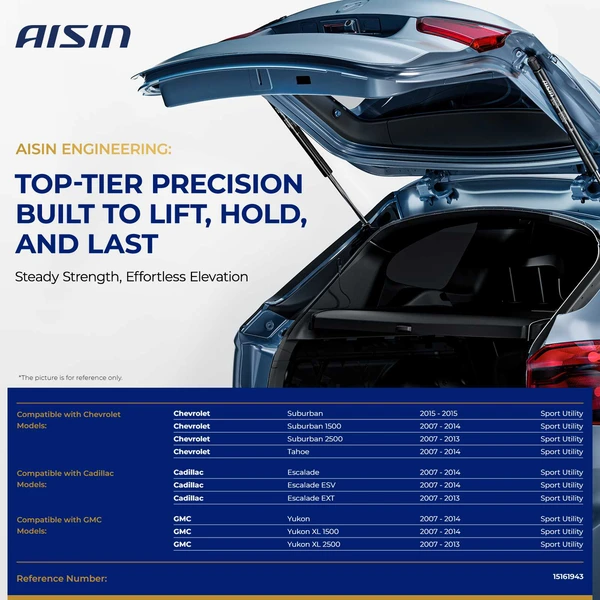 AISIN GASGM-00339 2 Pcs Rear Window Lift Support for 2007-2014 Cadillac Escalade