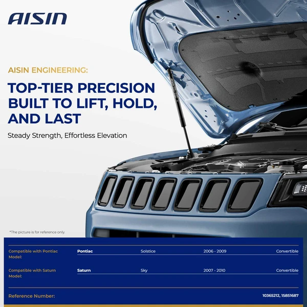 AISIN GASGM-01553 2 Pcs Hood Lift Support Strut for 2007-2010 Saturn Sky