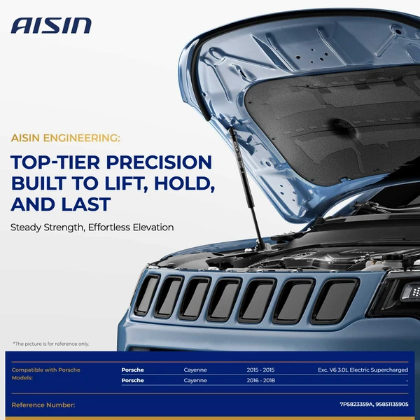 AISIN GASVG-01581 2 Pcs Front Hood Lift Support Shock Strut for 2015-2018 Porsche Cayenne