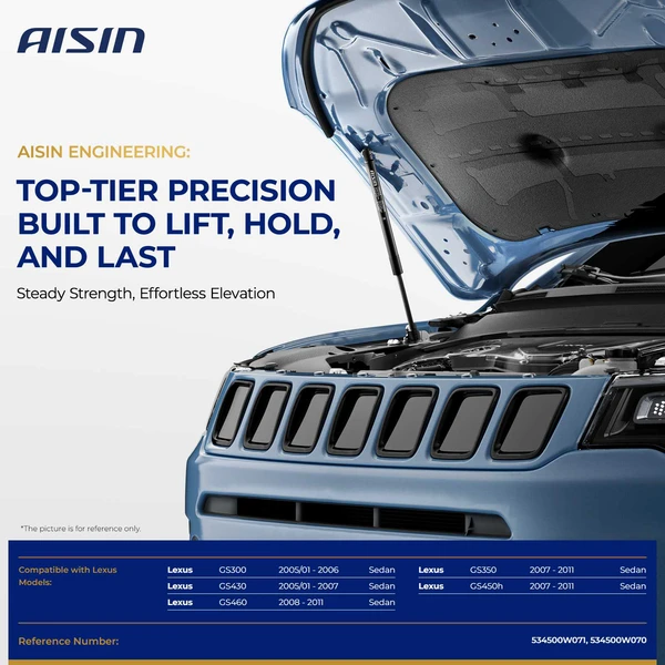 AISIN GAST-01122 2 Pcs Front Hood Lift Support for 2008-2011 Lexus GS460