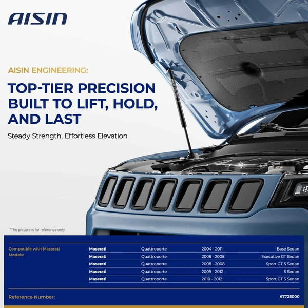 AISIN GASAZ-01194 2 Pcs Front Hood Lift Support Strut for 2004-2012 Maserati Quattroporte