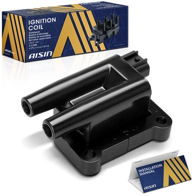 1 Ignition Coil 2-Blade Terminal Rectangular 1997-2004 Mitsubishi Montero Sport Aisin ESCM-00568