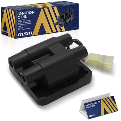 1 Ignition Coil 3-Blade Terminal Rectangular 1993-1997 Subaru Impreza Aisin ESCF-00662
