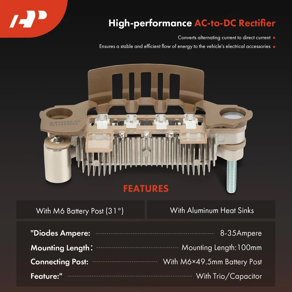 Alternator Rectifier Diode with Trio Capacitor for Dodge Avenger Chrysler Sebring