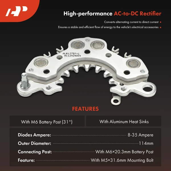 Alternator Rectifier Diode for Nissan Frontier 1998-2000 Xterra 2000-2001 2.4L