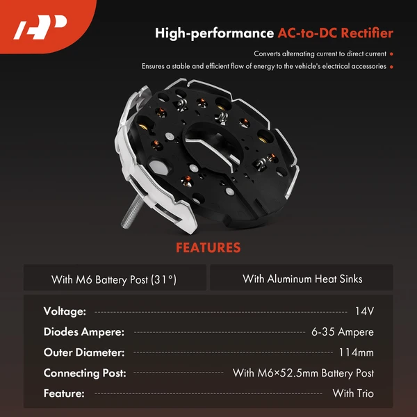 Alternator Rectifier Diode with Trio for BMW Audi Volvo VW Mercury Saab Fiat Opel