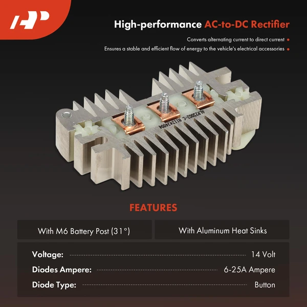 Alternator Rectifier Diode for Jeep Wrangler Cherokee Wagoneer Pontiac Firebird