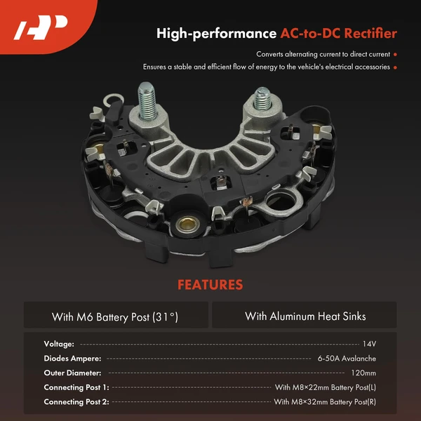 Alternator Rectifier Diode for VW Passat Golf Audi Mercedes-Benz 6-50A Avalanche