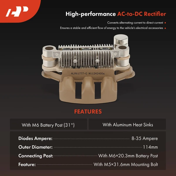 Alternator Rectifier Diode with 8-35 Ampere for Nissan Pathfinder 1997-2000 12V