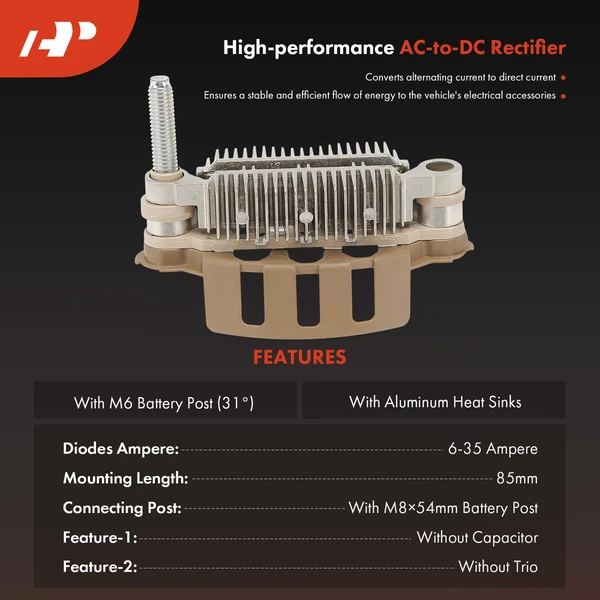 Alternator Rectifier Diode for Mazda Protege Kia Sephia Mitsubishi Mirage 106mm