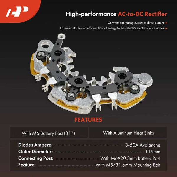 Alternator Rectifier Diode for Nissan Altima 2002-2006 Maxima Pathfinder INFINITI