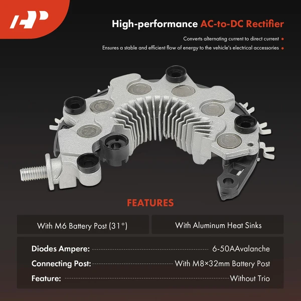 Alternator Rectifier Diode for BMW E60 525i 530i E90 325i 330i Avalanche 114mm