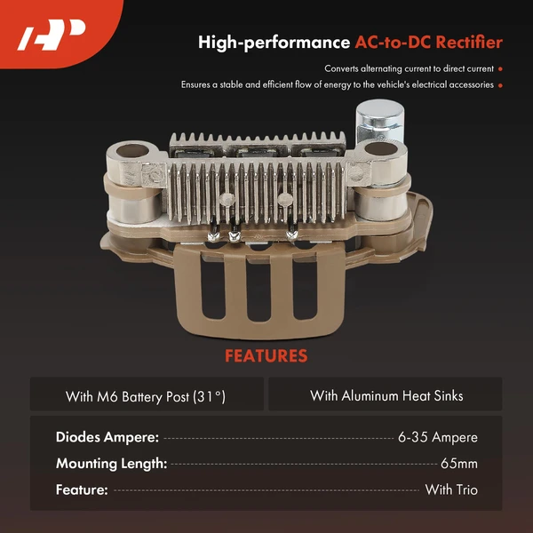 Alternator Rectifier Diode with Trio for Honda Hyundai Dodge Plymouth Mitsubishi