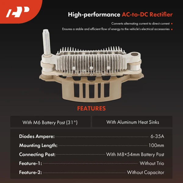 Alternator Rectifier Diode for Chrysler Sebring Dodge Stratus 2000-2005 24 Volt