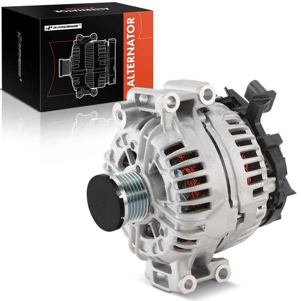 2006-2007 BMW 323i Alternator 155A 12V Clockwise 6-Groove Pulley A-Premium APALT048