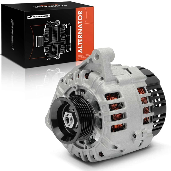 2005-2006 Audi A4 Quattro Alternator 140A 12V Clockwise 6-Groove Pulley A-Premium APALT733
