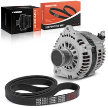 2 Pcs Alternator & 71.18" Serpentine Belt for 2008-2012 Nissan Rogue