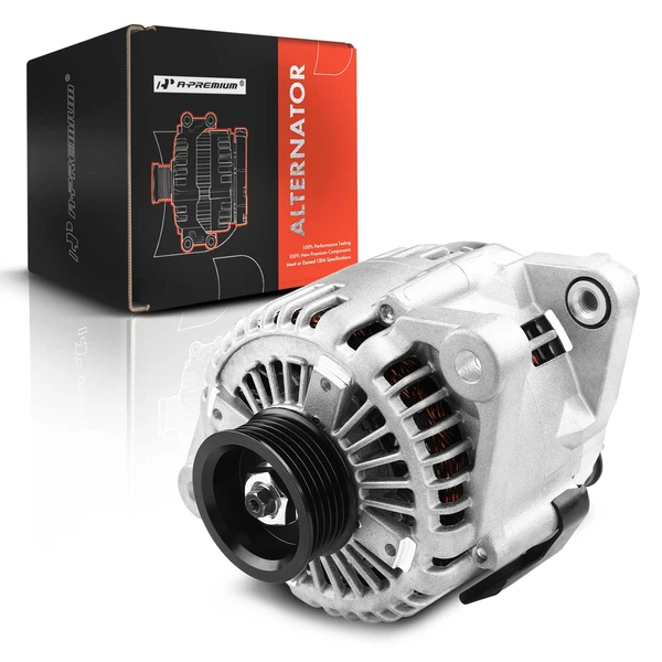 2007-2009 Hyundai Santa Fe Alternator 130A 12V Clockwise 6-Groove Pulley A-Premium APALT093