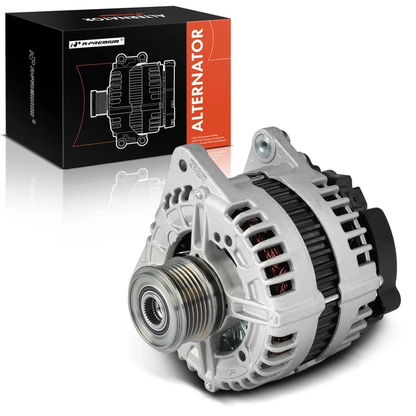 2006-2008 Volkswagen Passat Alternator 180A 12V Clockwise 6-Groove Pulley A-Premium APALT743