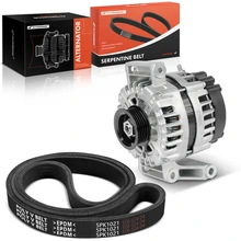 2 Pcs Alternator & 40.24" Serpentine Belt for 2008-2009 Saturn Aura