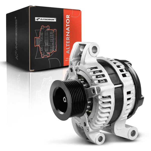 2008-2010 Ford F-250 Super Duty Alternator 130A 12V Clockwise 8-Groove Pulley A-Premium APALT146
