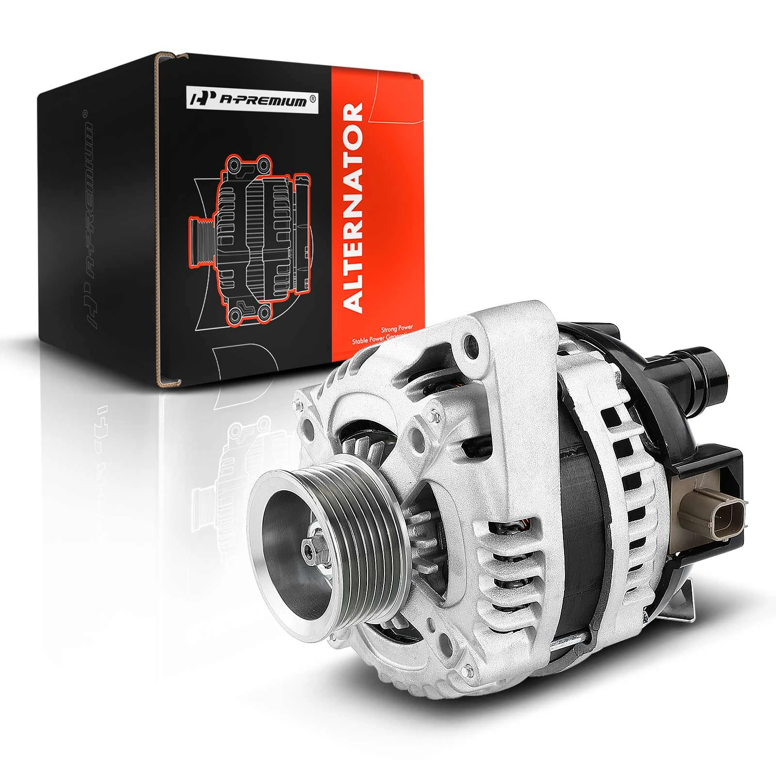 The A-premium Alternator 130A 12V Clockwise 7-Groove Pulley A-Premium APALT192 Image 