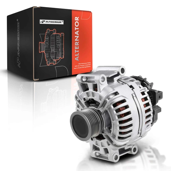 2010-2012 Audi A5 Quattro Alternator 140A 12V Clockwise 6-Groove Pulley A-Premium APALT225