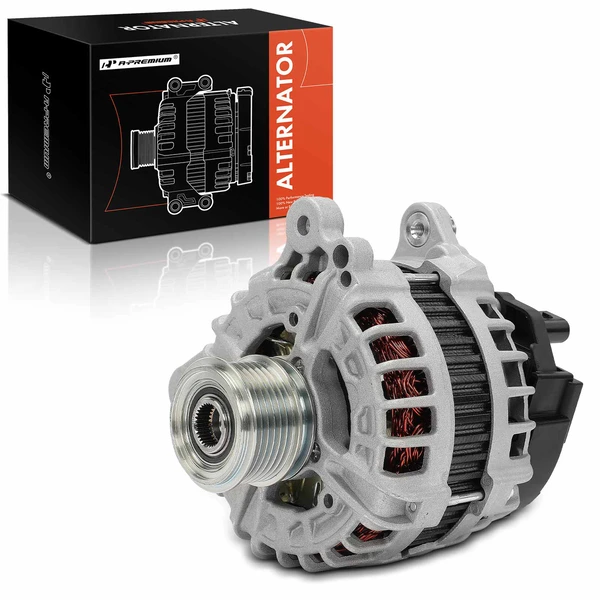 2012-2015 Volkswagen Passat Alternator 180A 12V Clockwise 6-Groove Pulley A-Premium APALT1140