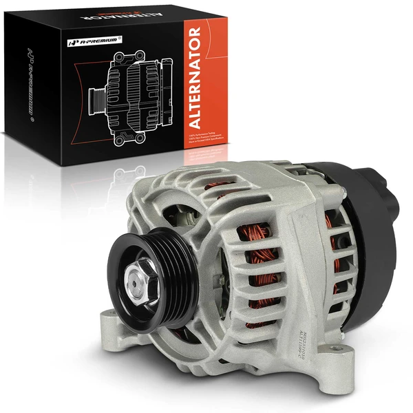2012-2013 Fiat 500 Alternator 105A 12V Clockwise 5-Groove Pulley A-Premium APALT822