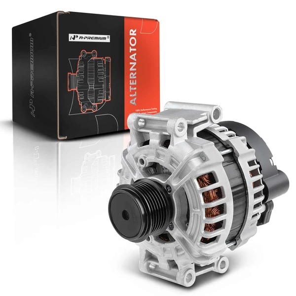 2013-2014 Audi A5 Alternator 150A 12V Clockwise 6-Groove Pulley A-Premium APALT268