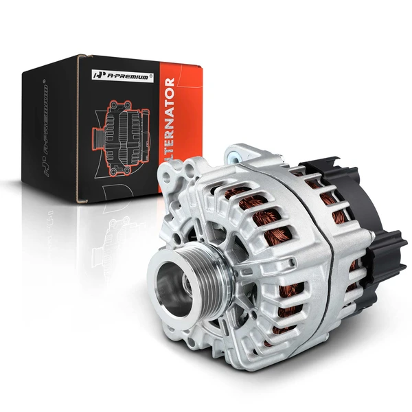 2013-2015 Audi Q7 Alternator 220A 12V Clockwise 6-Groove Pulley A-Premium APALT282