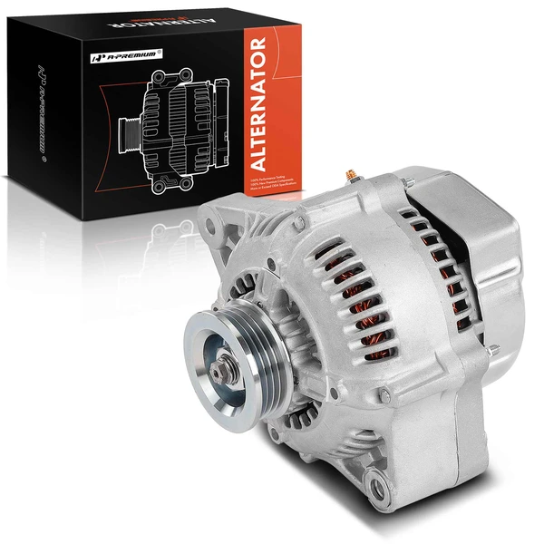 1990-1991 Acura Integra Alternator 65A 12V Counterclockwise 4-Groove Pulley A-Premium APALT908