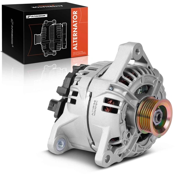 1999-2004 Porsche 911 Alternator 120A 12V Clockwise 6-Groove Pulley A-Premium APALT993