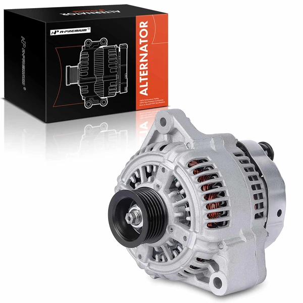 2000-2002 Jaguar S-Type Alternator 120A 12V Clockwise 6-Groove Pulley A-Premium APALT1031