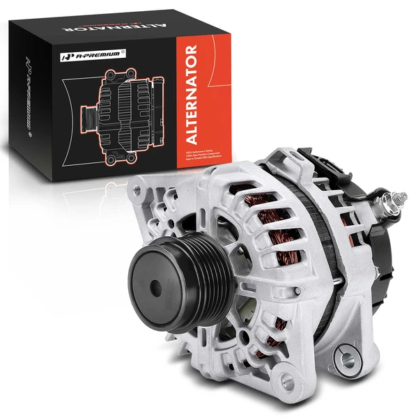 Alternator 130A 12V CW 6-Groove Decoupler Pulley for 2016-2020 Kia Optima