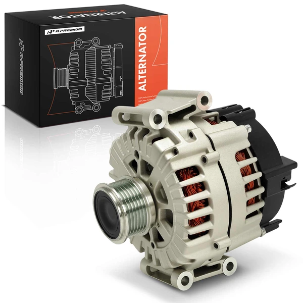 2013-2016 Audi A6 Quattro Alternator 180A 14V Clockwise 6-Groove Pulley A-Premium APALT1300