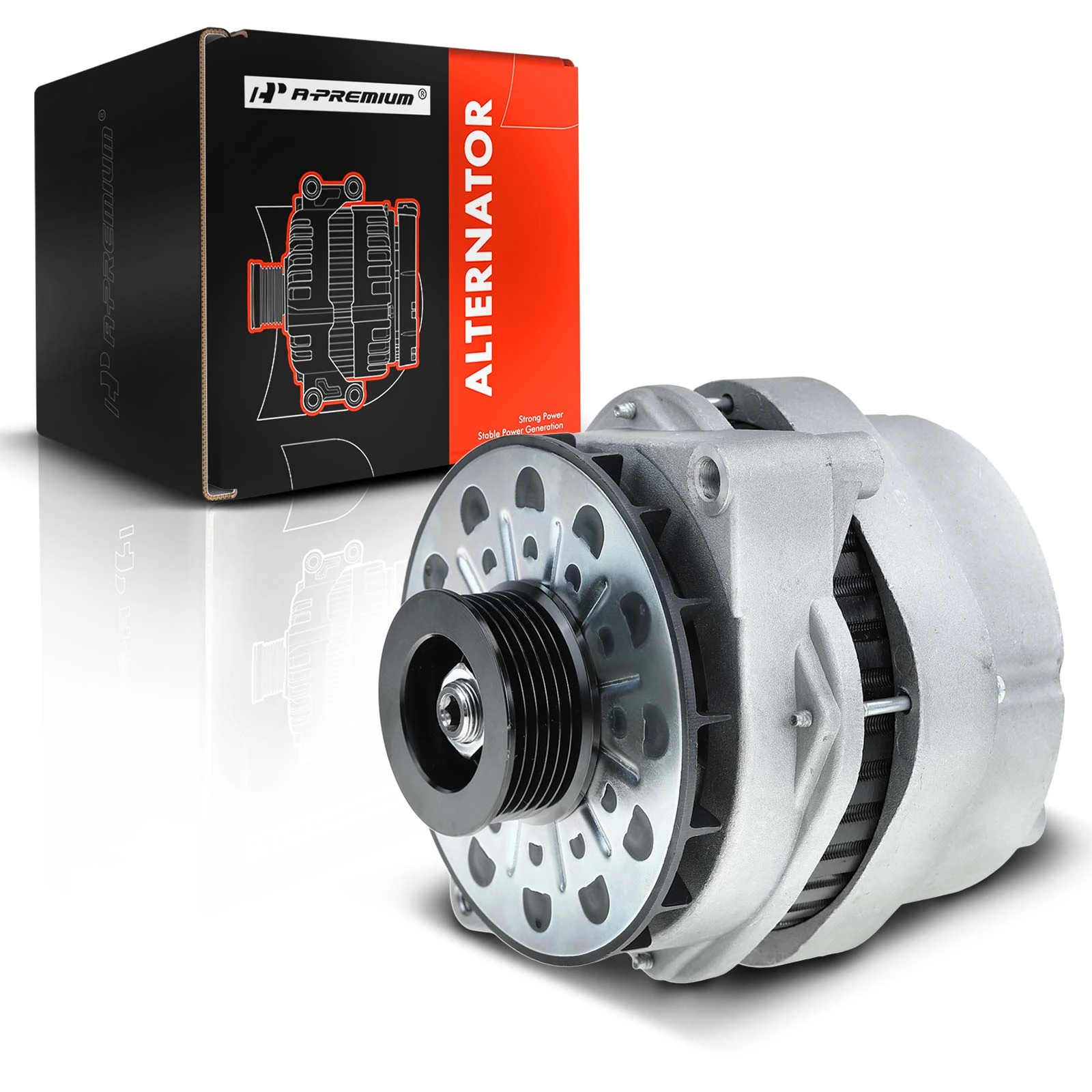 The A-premium Alternator 140A 12V Clockwise 6-Groove Pulley A-Premium APALT454 Image 