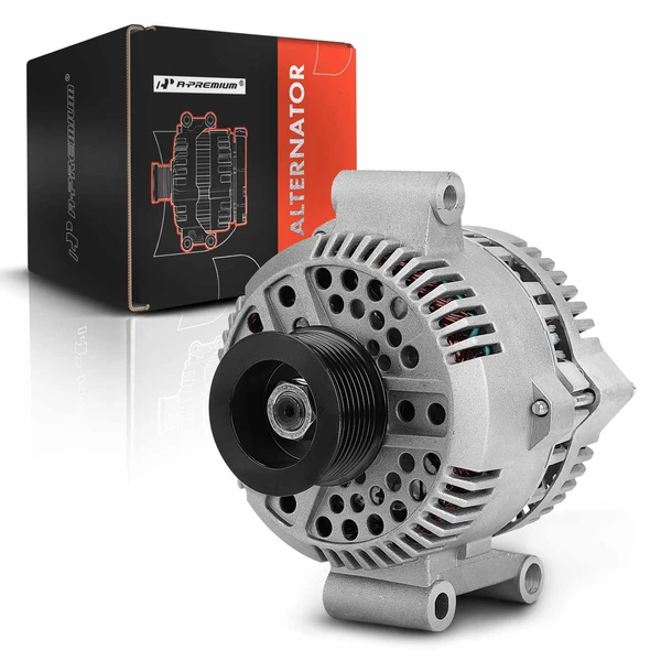 1995-1998 Ford E-350 Econoline Alternator 130A 12V Clockwise 8-Groove Pulley A-Premium APALT466