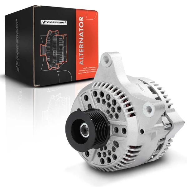 1997-1998 Ford E-350 Econoline Alternator 130A 12V Clockwise 8-Groove Pulley A-Premium APALT479