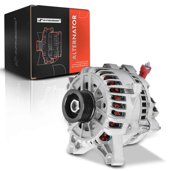 1998-2002 Lincoln Town Car Alternator 135A 12V Clockwise 6-Groove Pulley A-Premium APALT482