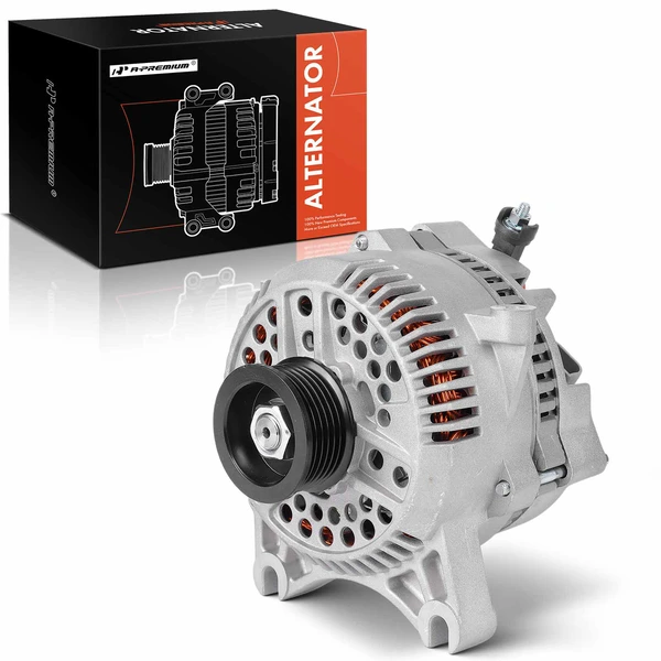2005-2008 Ford F-250 Super Duty Alternator 130A 12V Clockwise 6-Groove Pulley A-Premium APALT602