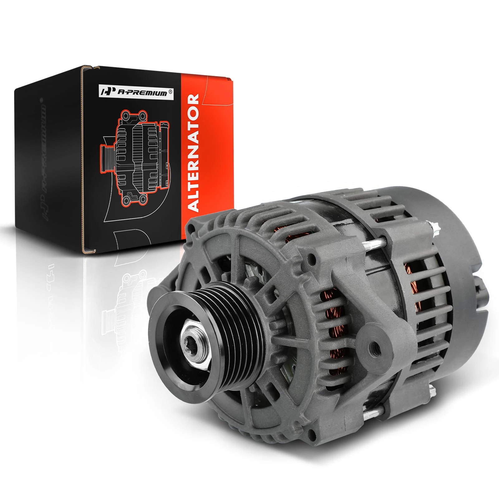 The A-premium Alternator 70A 12V Clockwise 6-Groove Pulley A-Premium APALT611 Image 