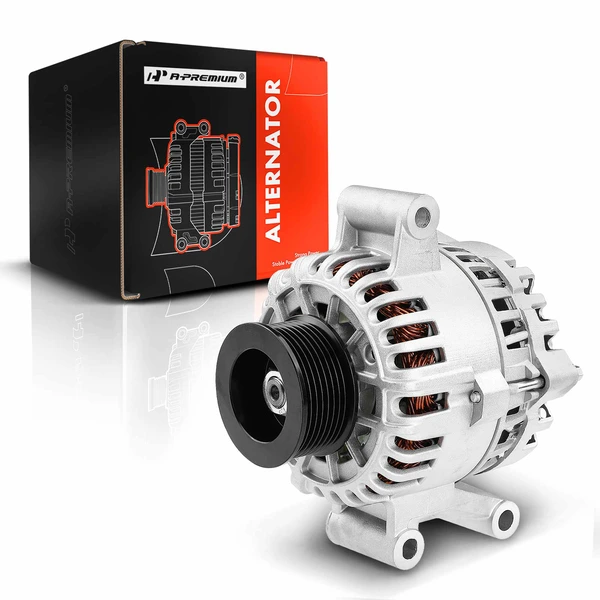 2004-2008 Ford E-450 Super Duty Alternator 110A 12V Clockwise 8-Groove Pulley A-Premium APALT582